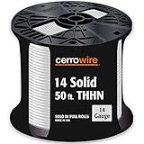 Cerrowire 112 – 1401br 50 - 14-gaugeソリッドTHHNブラックワイヤ 50-foot 112-1402BR 1
