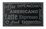 セトクラフト アメリカンヴィンテージ玄関マット(Cafe) ブラックSF-3751-BK