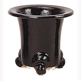 信楽焼 楽風柚子足付オモト鉢 5.5号 2個入り