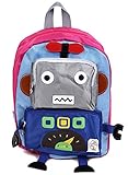 ロボット型 リュックサック キッズバッグ 子供用 カバン 男の子 女の子 ベビー 通園 遠足 おでかけ バックパック 幼稚園 (ピンク)