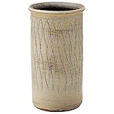 信楽焼 へちもん 傘立 栗茶白化粧 2-2929