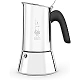 Bialetti Stainless Steel New Venus Coffee Maker, 6 Cups Capacity, Silver