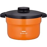 サーモス 真空保温調理器 シャトルシェフ 2.8L (3~5人用) オレンジ 【調理鍋ふっ素コーティング加工】 KBJ-3000 OR