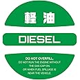 軽油 フューエル キャップ ステッカー シンプルで見やすい給油時のガソリン入れ間違い防止 軽油