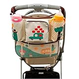 LINSAM ベビーカー ドリンク ホルダー ネット バッグ 多機能小物入れ ベビーカーバッグ 収納 ベビーカー 保冷バッグ ベビーカー用バッグ 保温防滴 マザーズバッグ ストローラー ベビーカー用 