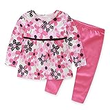 Linyuan ファッション Baby Girls Newborn Cute Long Sleeve Floral T-shirt & Pants Set セット Cotton Clothes