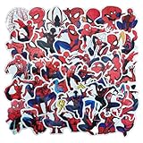 スパイダーマン ステッカーセット 50枚入り防水デカール シールパック スーツケース ノートパソコン バイク ヘルメットなど適用 (T-8)