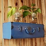 WENZHE 棚ウォールシェルフ，壁挂架搁板コーナーシェルフ鉄の芸術スーツケース手作り生産レトロホームバーヴィンテージボックスジュエリー、5色、46 *16.85 * 18cm オープンシェルフ・ラッ