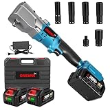 ONEVAN 電動ラチェットレンチ 充電式 ラチェットレンチ 小型 ブラシレスモーター 緩めトルク300N・m 締め付けトルク260N・m 正逆転切替 1/2"差込角 5本14/17/18/19/22mm 1/2"と3/8"変換アダプター インパクトソケット 18vマキタ 互換可能 18v コードレス LEDライト 家庭用 DIY タイヤ交換 車用 収納ケース付き バッテリー付き 日本語取扱説明書