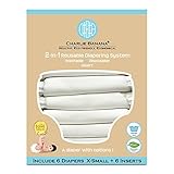 Charlie Banana Hybrid Cloth Diaper - Snap and Disposable Inserts - White - X-Small by Charlie Banana