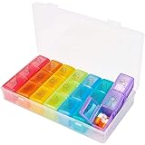 WOWHOUSE ピルケース 薬ケース 小物入れ 曜日ごと1日3回分収納可能 薬の飲み忘れ防止に 薬管理 携帯用 (1日3回)