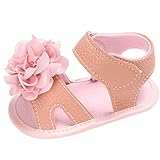 (カエルフロッグ)女の子　赤ちゃん サンダル　可愛い 花　フラワー モチーフ 涼しい 軽量　マジックテープ 付き 子供　ベビー シューズ　ピンク　6-12ヶ月に対応　夏