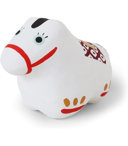 Amazon.co.jp: めでたや 福花午 置物 小さい 馬 正月飾り 午年 和紙