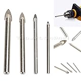 ホット 4 X ミラーセラミックタイルガラスドリルビット合金工具セット 4/6 / 8/10 mm 新しい