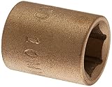 Ampco Safety Tools SS-1/4D10MM Standard Socket, Non-Sparking, Non-Magnetic, Corrosion Resistant, 1/4