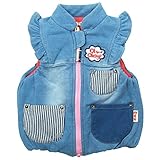 《秋冬春対応》 CHILD CHAMP(チャイルド チャンプ) 袖フリルデニム中綿入りベスト 90cm/BL NO.C-271039