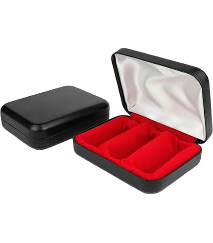 Amazon.co.jp: 1個 皮革製 3 本収納 法人印鑑ケース 薄型携帯 赤