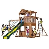 Backyard Discovery Thunder RidgeすべてCedar Woodプレイセットスイングセット