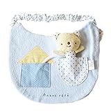 アナノカフェ ベビー用品 スタイ ブルー 16cmX21cm