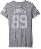 NFL Girls 7 – 16 Amari Cooper Oakland RaidersメインストライプVネックPlayer Name & Number半袖Tシャツ、ミディアム/ ( 10 – 12