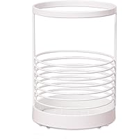 Senbowe キッチンツールスタンド 箸たて カトラリーポケット 置き式 おたま・菜箸収納 水切り コンパクト キッチンツール収納 おしゃれ ホワイト