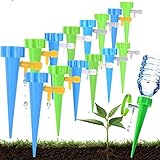 Kimlonton 自動給水キャップ14個セットペットボトル対応 自動散水システム 自動給水器 (園芸 ガーデニング 植物 盆栽 野菜 使用 土に挿し自動水分量調節給水ツール)