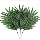 12pcs Large Palm人工フェイクMonstera Palm Tree Leavesグリーンプラスチックリーフ葉ウェディングDIY装飾花植物 One Size 476291