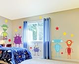 Oopsy Daisy Aliens Among Us Peel and Place, Purple/Red, 54 x 60 by Oopsy Daisy