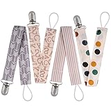 おしゃぶりホルダー、PChero 4　パックベビー用おしゃぶりクリップ、すべてのおしゃぶり対応できるホルダー 4色