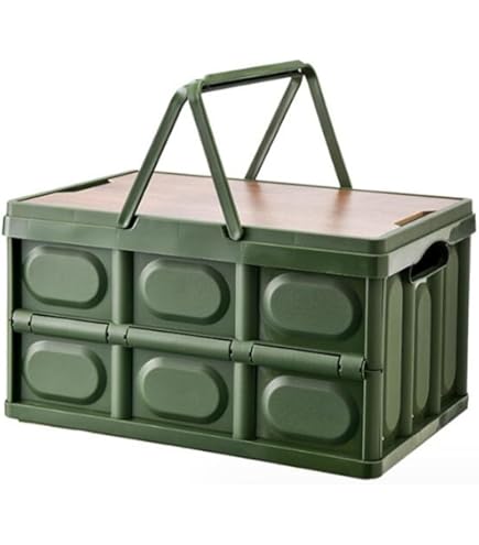 Amazon｜折りたたみコンテナ フタ付き 取っ手付き 56L 収納ボックス