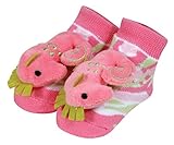 Stephan Baby Go Fish Rattle Socks, Pink Seahorse [並行輸入品]