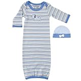 Luvable Friends Premature Baby Gown and Hat Set (Blue Puppy) by Luvable Friends