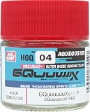 GSI クレオス(GSI Creos) 水性ガンダムカラー GQuuuuuuXレッド 半光沢 10ml 模型用塗料 HGQ04