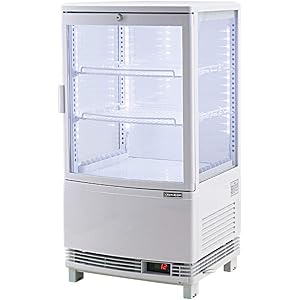 レマコム 4面ガラス冷蔵ショーケース LED仕様 (63L) RCS-4G63SL