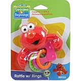 Sesame Street Elmo Rattle withリング、BPAフリー