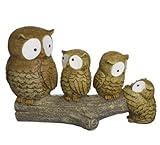 Grassland 's RoadファミリのOwls on a Log Figuirines by Grasslands Road