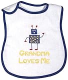 Raindrops Grandma Loves Me Embroidered Bib, Royal Blue by Raindrops [並行輸入品]