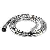 Kesoto シャワーホース　バスルーム　0.7-1.2m　ホース交換　ステンレス製　置換チューブ　5種選べ　 - 銀1　1.2m