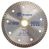Kingthai 115mm 極薄刃 ターボリム型 セグメント(乾式) ダイヤモンドブレード 陶器磁器タイル用