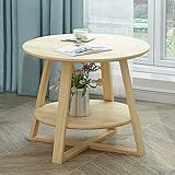 コーヒーテーブル 座卓・ちゃぶ台 二重層収納ソファ サイドテーブル 携帯コーナーテーブル カフェテーブル 多機能シンプルなバルコニーテーブル 寝室用リビングルーム  小さな丸テーブル 小さなアパートコーナーテーブル  (木の色)