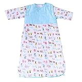 HAPPY CHERRY Baby Sleeping Bag Long Sleeves SleepSack 100% Cotton Wearable Blanket - Suitable Height