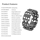 RaiFu ドライバー ブレスレット 多機能 トレッド　リストバンド チェーンブレスレット アウトドア 緊急ツール ステンレス 屋外 マルチツール ツール 工具