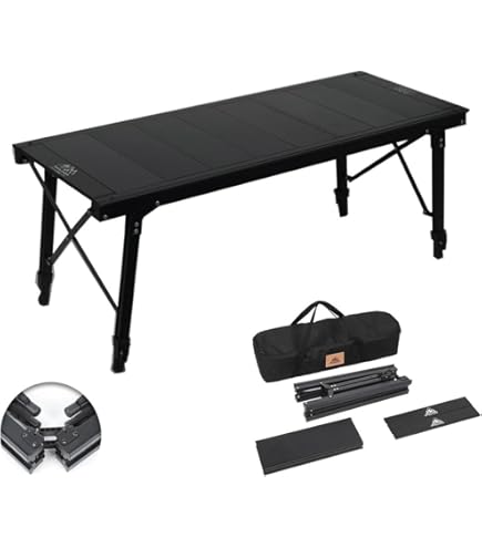 DOGBOO IGTキャンプテーブル フォールディング アルミウッドローテーブル Amazon.co.jp: DOGBOO IGTキャンプテーブル アウトドアテーブル