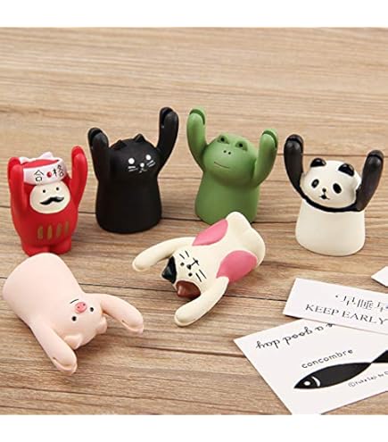 Amazon | QuickYen メモスタンド かわいい動物 漫画 カードスタンド 6