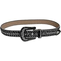 Amazon | LUXE BELT CRYSTAL Black x Silver 黒 ブラック