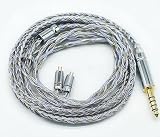 【JSHiFi-Warrior】2pin4.4mmリケーブル 16芯銀メッキ ケーブル フラット2pinイヤホンアップグレードケーブル 4.4mmイヤフォン交換ケーブル(2pin4.4mm)