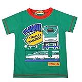 プラレール かがやき はやぶさ こまち のぞみ E5 E7 半袖Tシャツ 子供用 キッズ ベビー fo-ht04 90 D柄