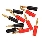 SunniMix 10個　4.0mmバナナプラグ　 オスコネクタ　RCチャージャーアダプター用