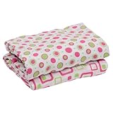 juDanzy 100% Cotton Muslin Swaddle Blankets Set of 2 Large 45"X45" Baby Girl or Boy (Hot Pink & Lime