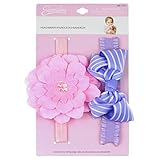 Infant Bow Headband | 2Piece Soft and Shining Baby Flower Headwrap for kids [並行輸入品]